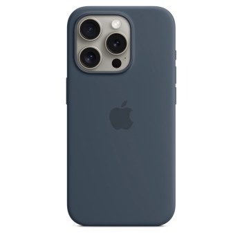 iPhone 15 Pro Silicone Case with MagSafe - Storm Blue