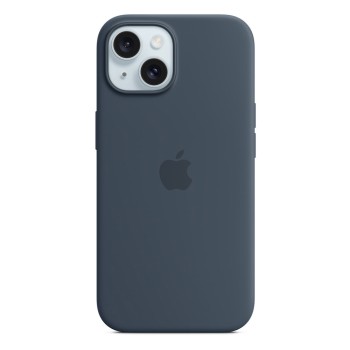 iPhone 15 Silicone Case with MagSafe - Storm Blue