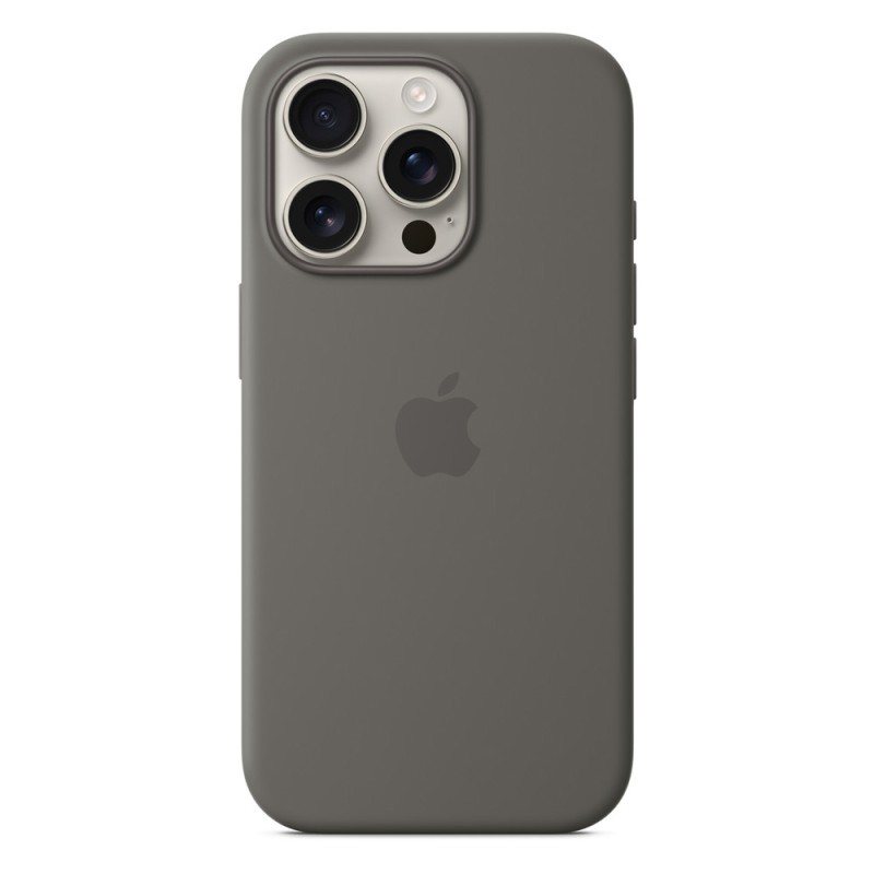 iPhone 16 Pro Silicone Case with MagSafe - Stone Gray